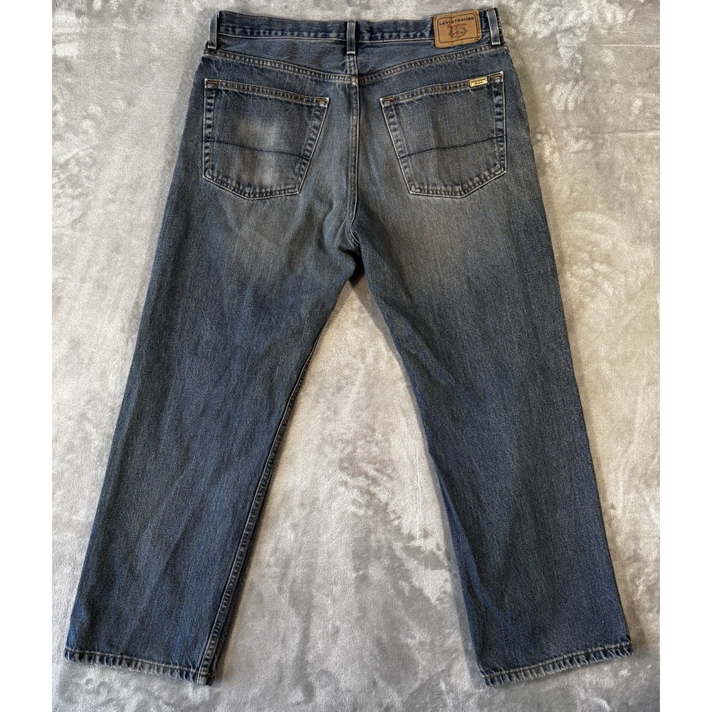 Signature By Levi Strauss jeans Mens 38x30 Blue straight Size faded coloring - Picture 2 of 11